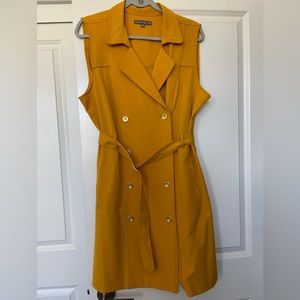Sleeveless belted dress